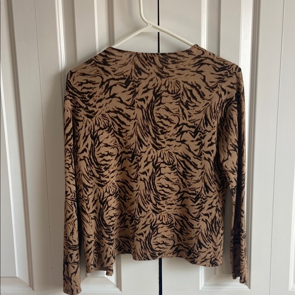 2 Piece Stylish Animal Print Tank Top and Jacket Tan & Black - Picture 5 of 7